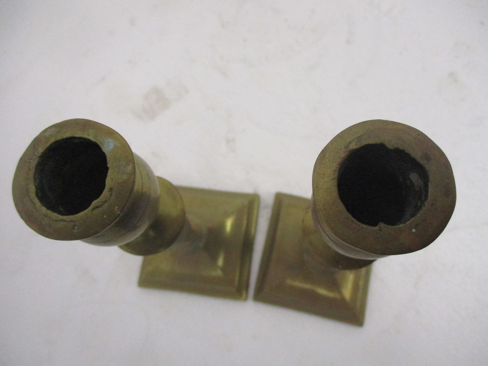 Antique Bauhaus Art Nouveau Candle Sticks Candle Holders Brass Stylish photo 150.0