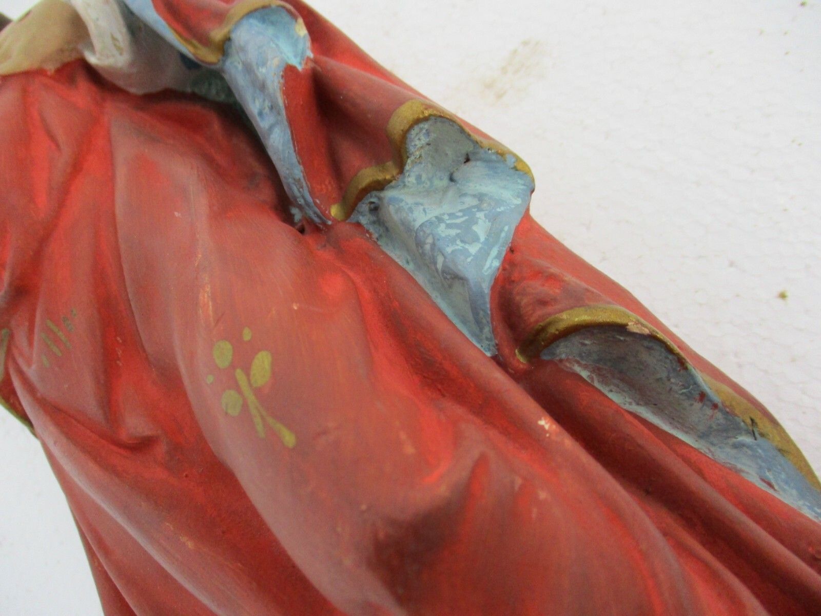 photo for sale Antique Statue Jesus Christ Savior Sacred Heart Neo Gothic 1900s Plaster 16.53"