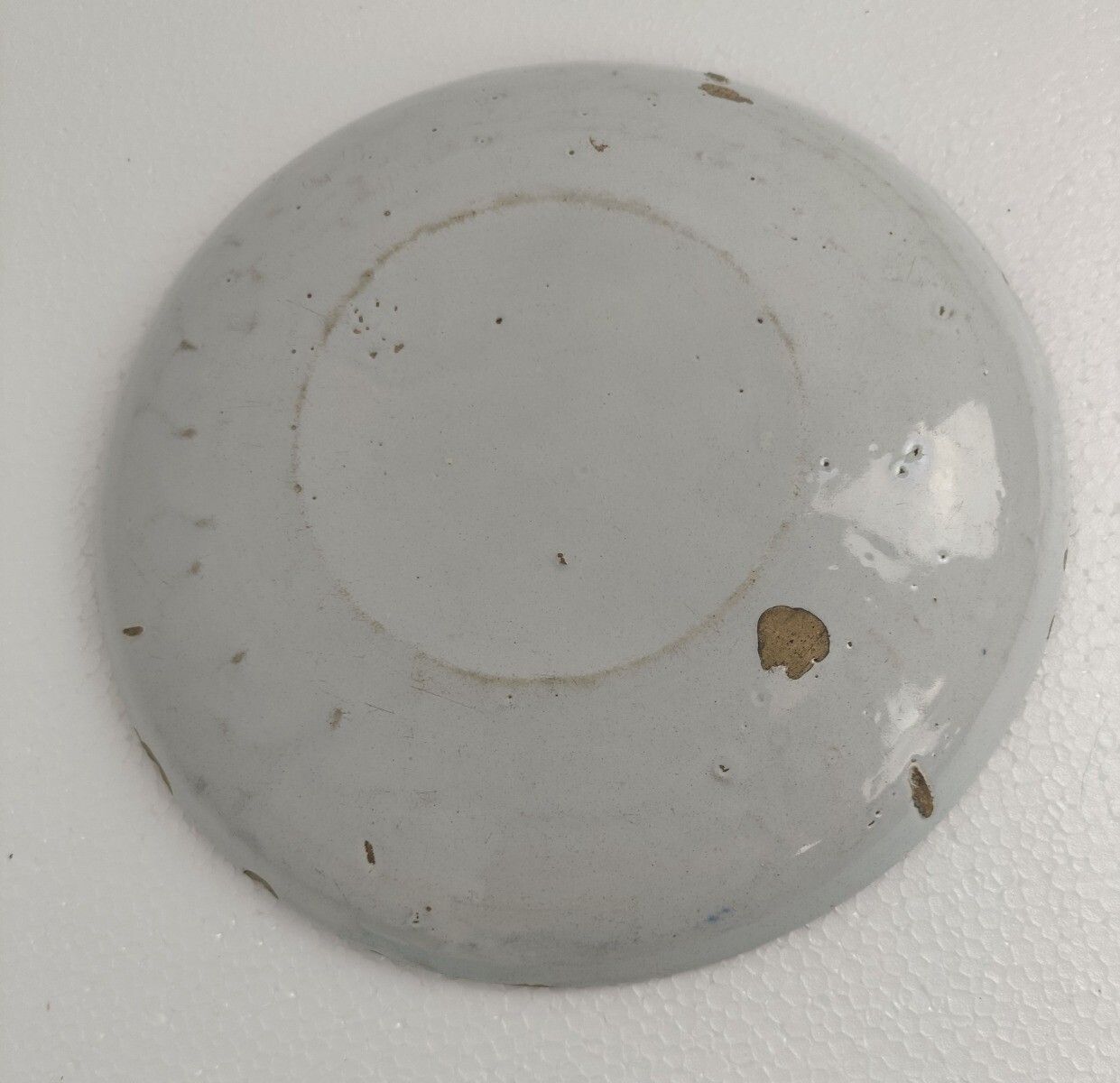 19th Century Delft Wall Hanging Charger Plate Blue White Antique  Small Collecto photo vinterior