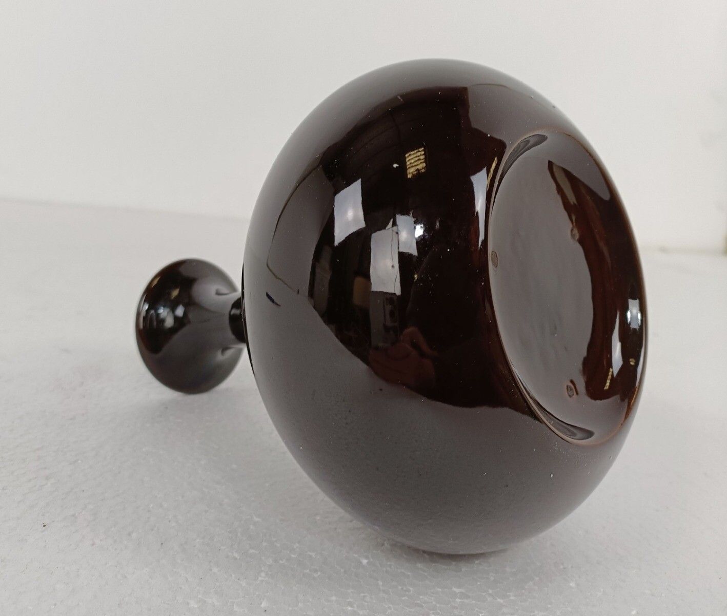 Pino Spagnolo Design Post Modern Vase  Sicart Italy Space Age Modernist Brown 70 photo Home Decor