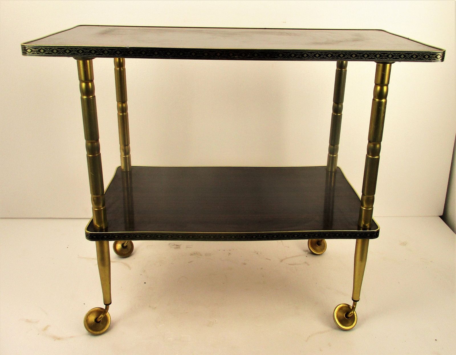 Bar Cocktail Tea Entertainment Cart Trolley Kitchen Island Veneer Retro Barware photo furniture