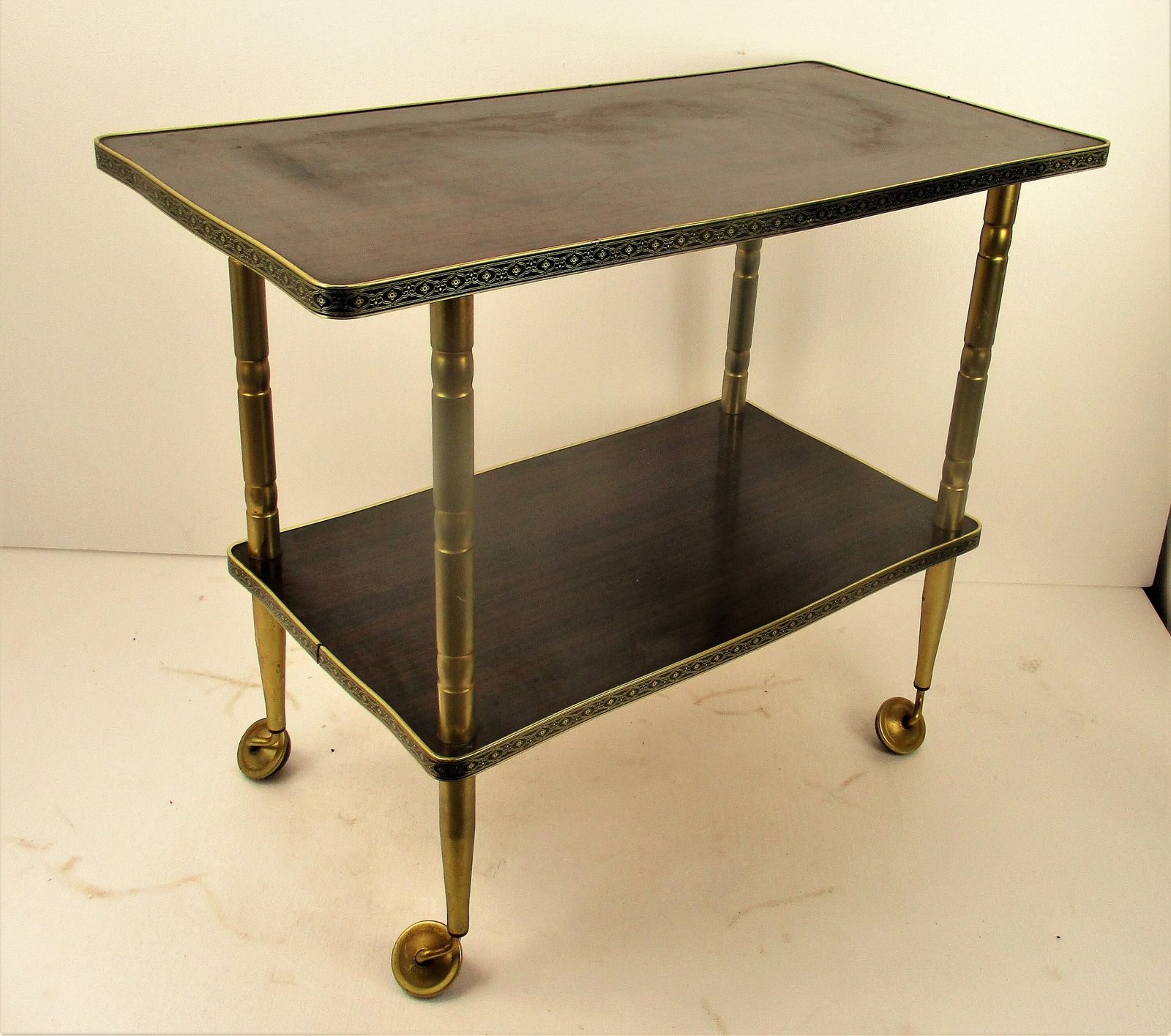 Bar Cocktail Tea Entertainment Cart Trolley Kitchen Island Veneer Retro Barware photo buy