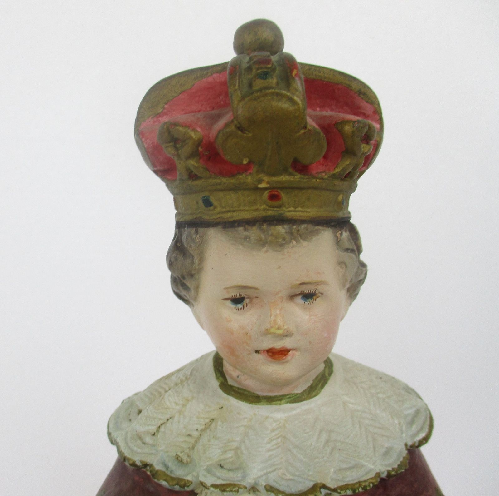 Statue Infant Of Prague Infant Jesus Santo Nino Plaster Collector 30s 12.99&Quot photo furniture
