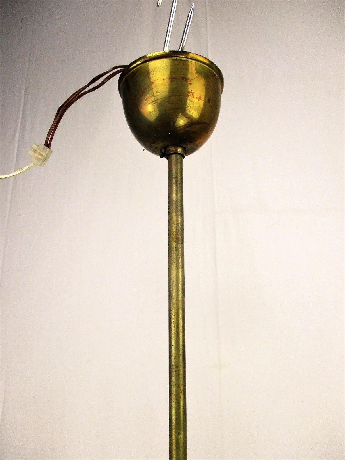 Italian 12 Arm Light Spider Sputnik Atomic Chandelier Metal Shades Era Stilnovo photo vintage