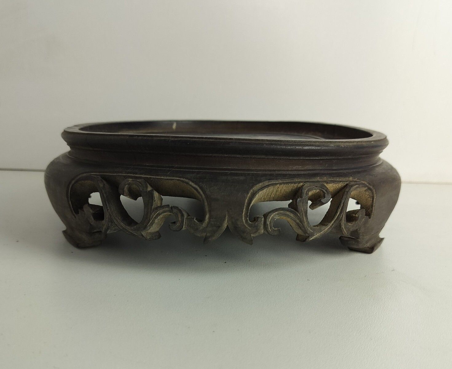 Pedestal Stand For Planter Flower Jardiniere Or Vase Chinese Wood Display Buddha photo vinterior