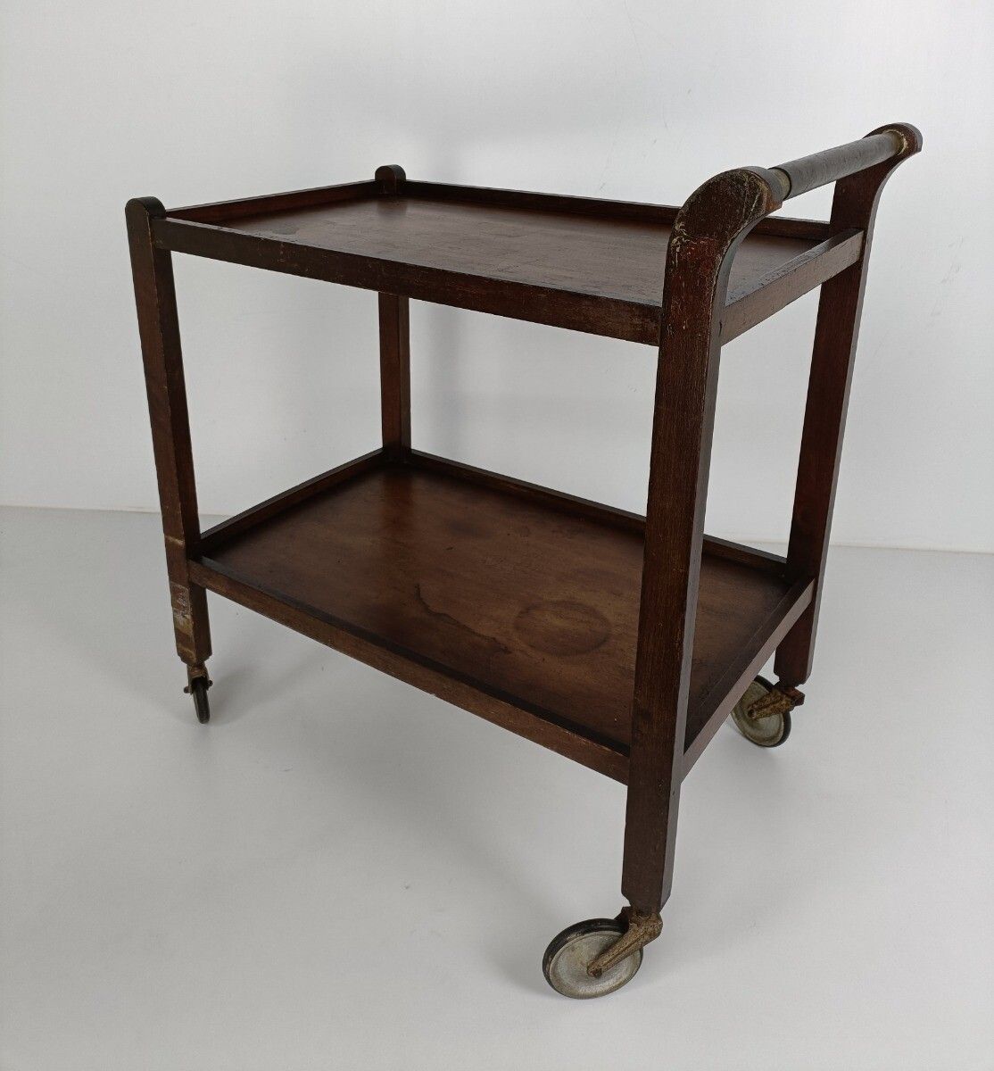 Bar Cocktail Tea Cart Trolley  Kitchen Island Wood Vintage Farmhouse  Country St photo buy