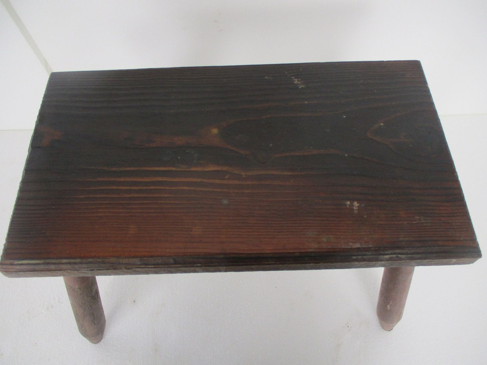 Hand Carved Wood  Milking Stool Style Pedestal Table Plant Flower Bonsai Stand S photo 101.0