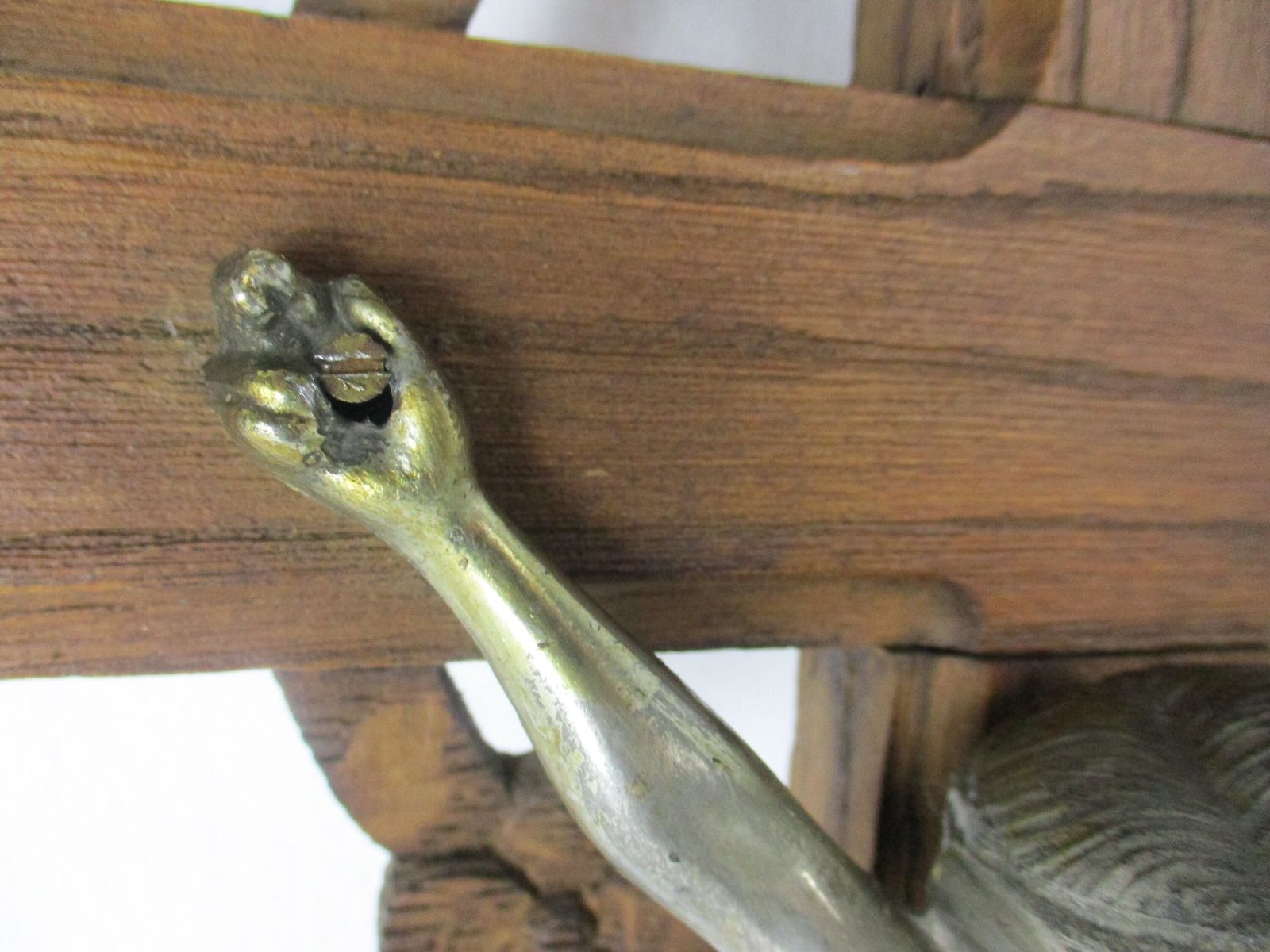Xl Hand Carved Wood Hanging Ornate Church Chapel Crucifix French Fleur De Lis Fa photo Art