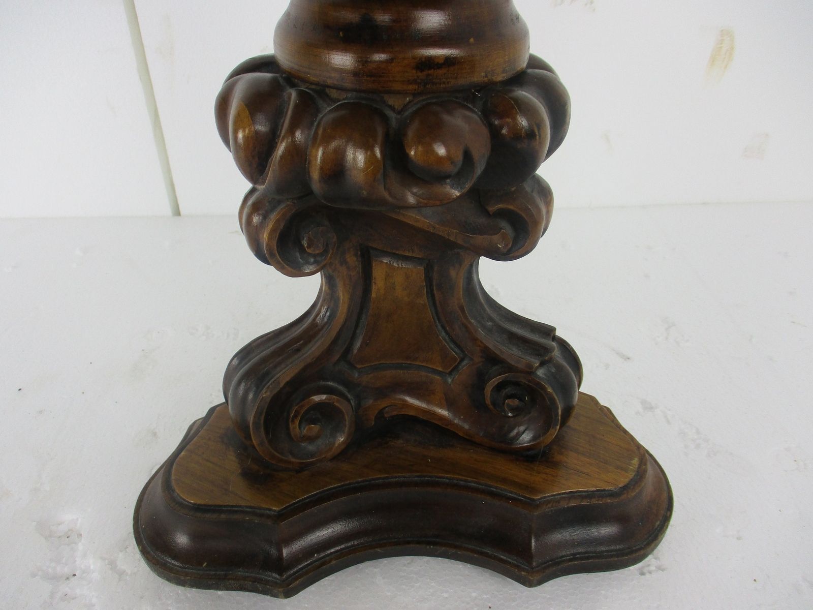 Xl Wooden Pillar Pedestal Display Side Occasional  Table Bonsai  Plant Stand  St photo 323.0