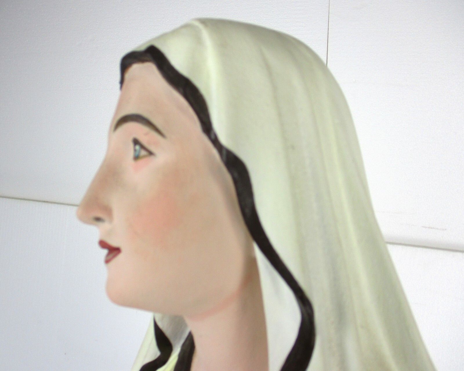 photo furniture Xl Virgin Mary Madonna Our Lady Of Lourdes Plaster Statue Chapel  French 48.81"