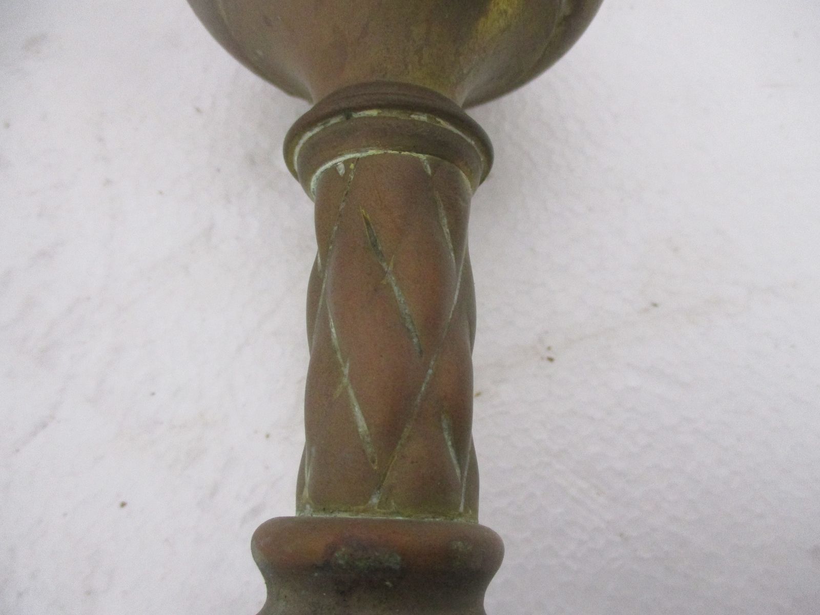 Antique Candle Holder Candle Stick Church  Chapel Altar Monastery Brass Lion Fee photo 121.0