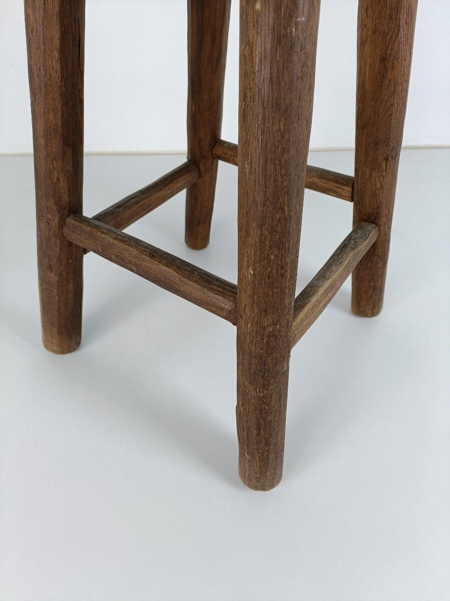 Antique Milking Stool Bench Bar Stool Pedestal Plant Bonsai Stand  Barn Country photo vinterior