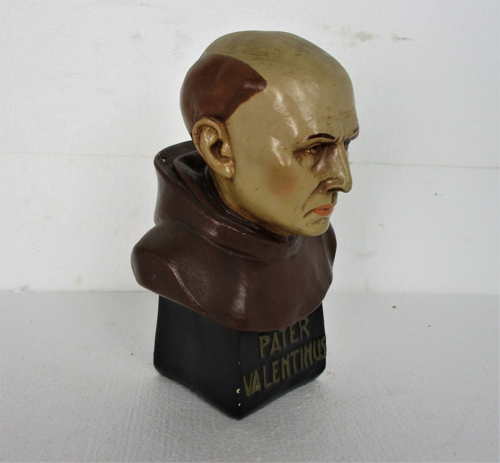 Bust Statue Father Valentinus Paquay Johannes Ludovicus Plaster Collector Htf Lo photo for sale
