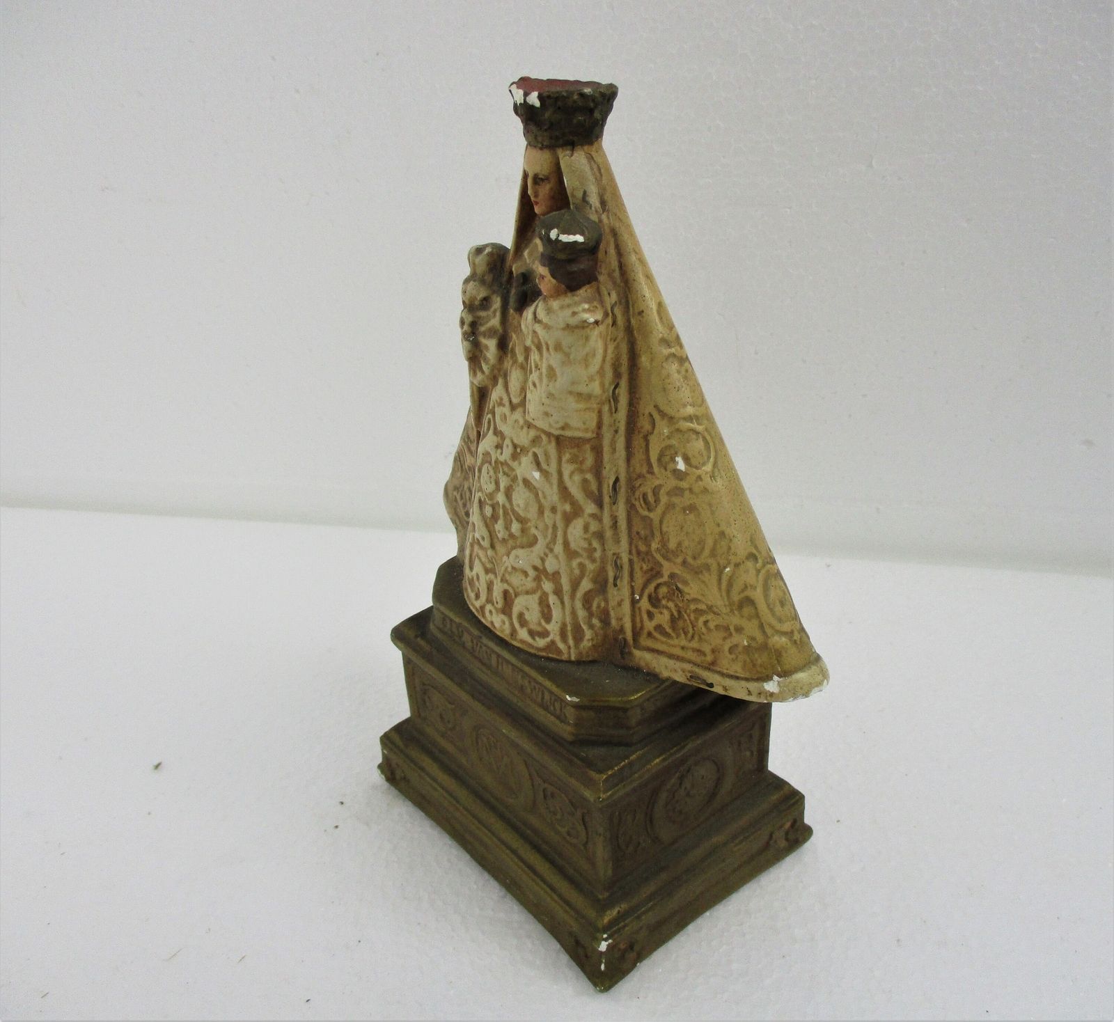 Statue Our Lady Of Harswijck Madonna Infant Child Plaster Collector Extremely Ht photo 69.0