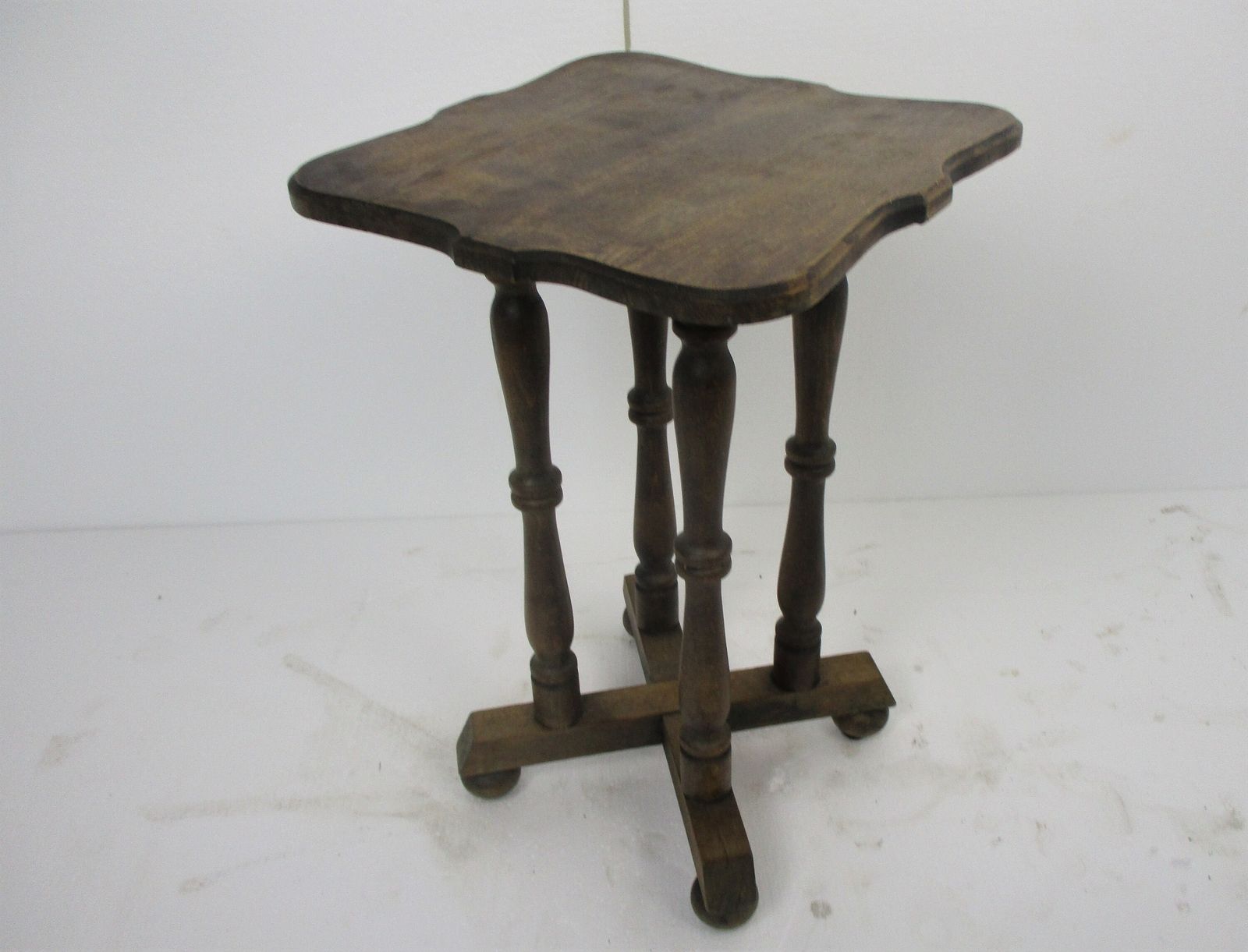 Wooden Side Display Wine Table Pedestal Plant Bonsai Stand Barn Country Farmhous photo for sale