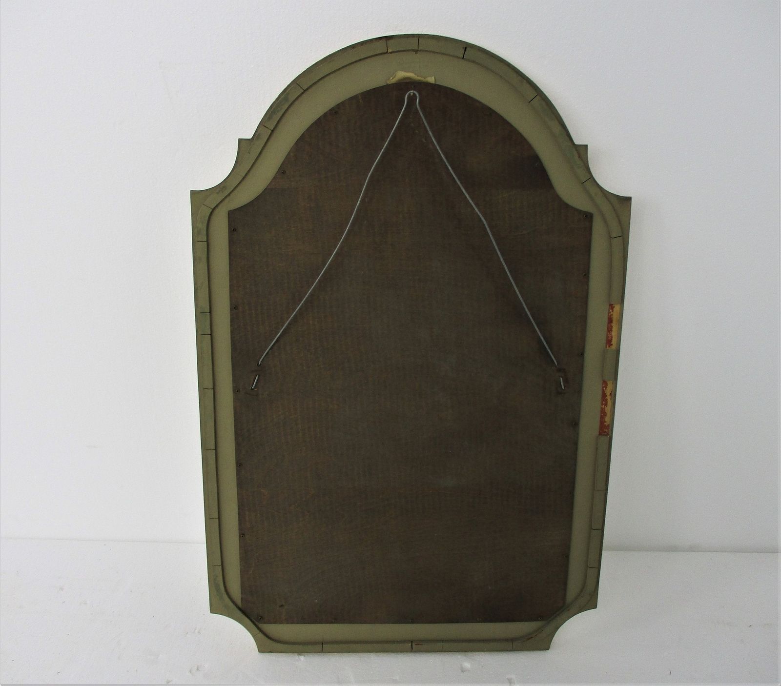 Beautiful Ornate White Wood Wall Hanging Mirror Romantic Hollywood Regency Gold photo 182.0