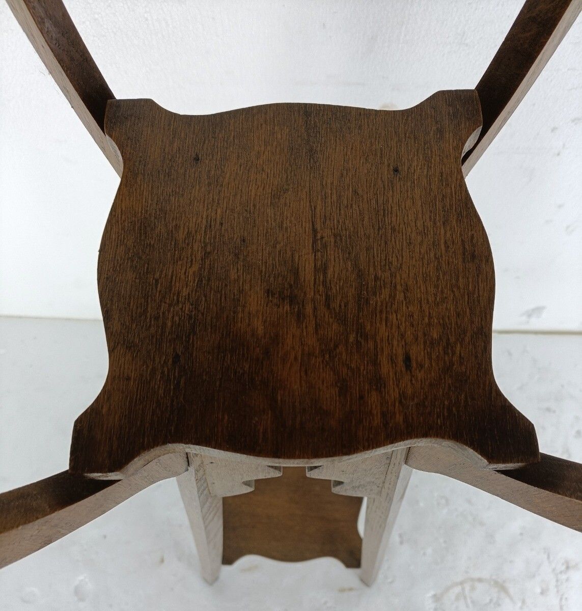 Art Nouveau Pedestal Plant Stand Side Table Three Tier Japandi Antique Barn Coun photo for sale
