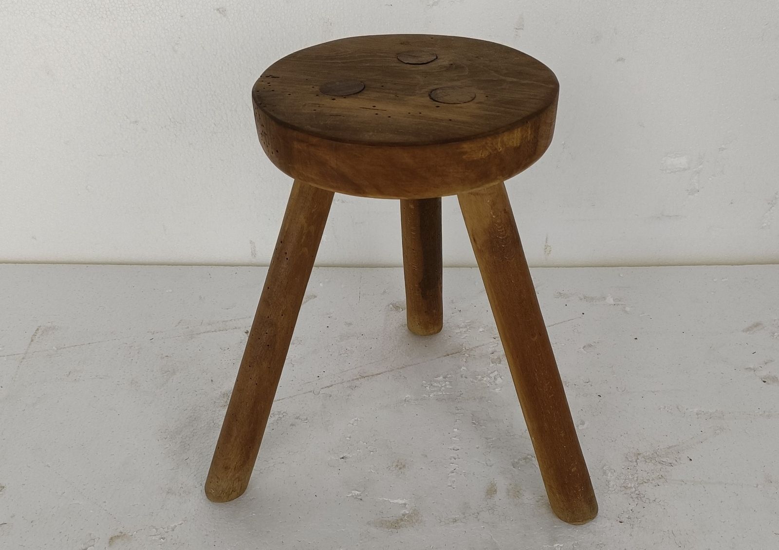Milking Stool, Pedestal, Plant Stand, Authentic, Antique, Barn Style, Japandi, C photo furniture