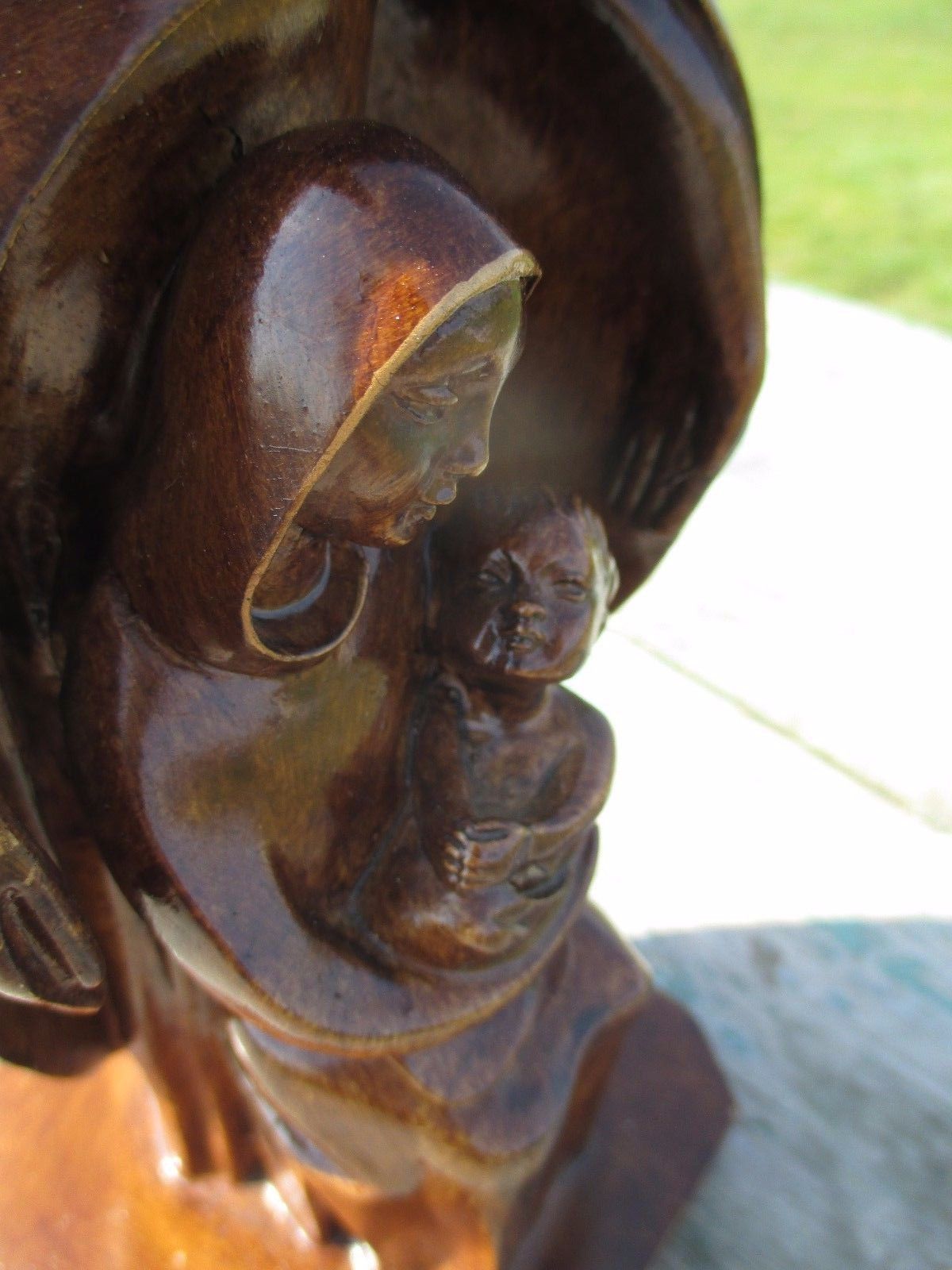 Small Statuette Figurine Family Mother And Child Father Protection Resin Lovely photo buy