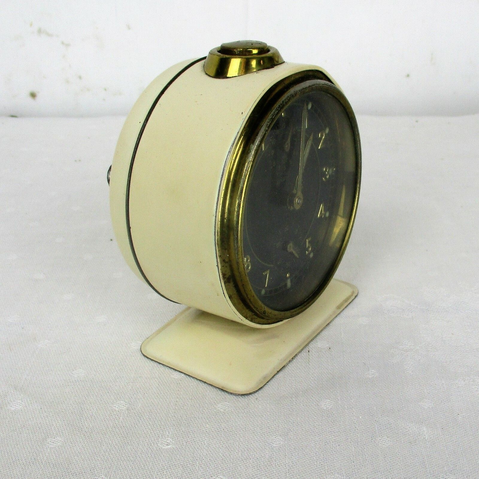 Vintage Junghans Working Condition German White Alarm Clock Retro Collectible photo Home Decor