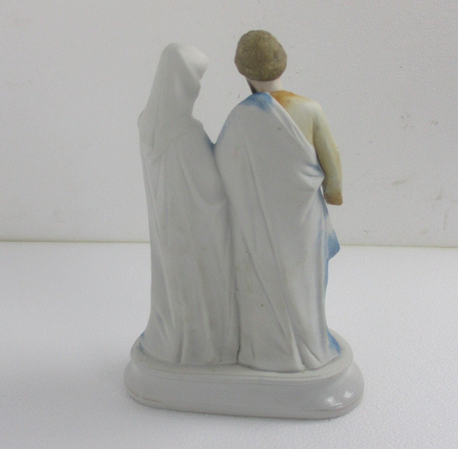Antique Statue Holy Family Saint Joseph Virgin Mary Child Marked Bisque 12.79" photo buy
