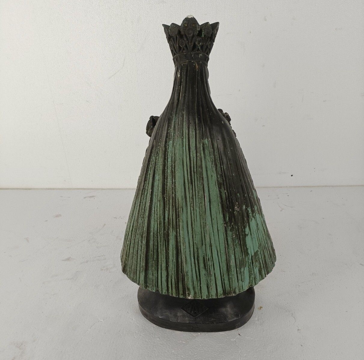 Xl Impressive Black Madonna De Hal Halle Virgin Mary Statue Figurine Plaster Col photo vintage