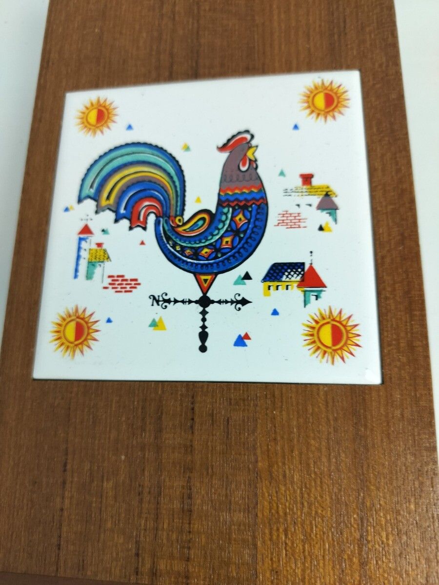 Scandinavian Wooden Box Cocktail Bar Set Berggren Norway Tile Rooster Retro Funk photo 81.0