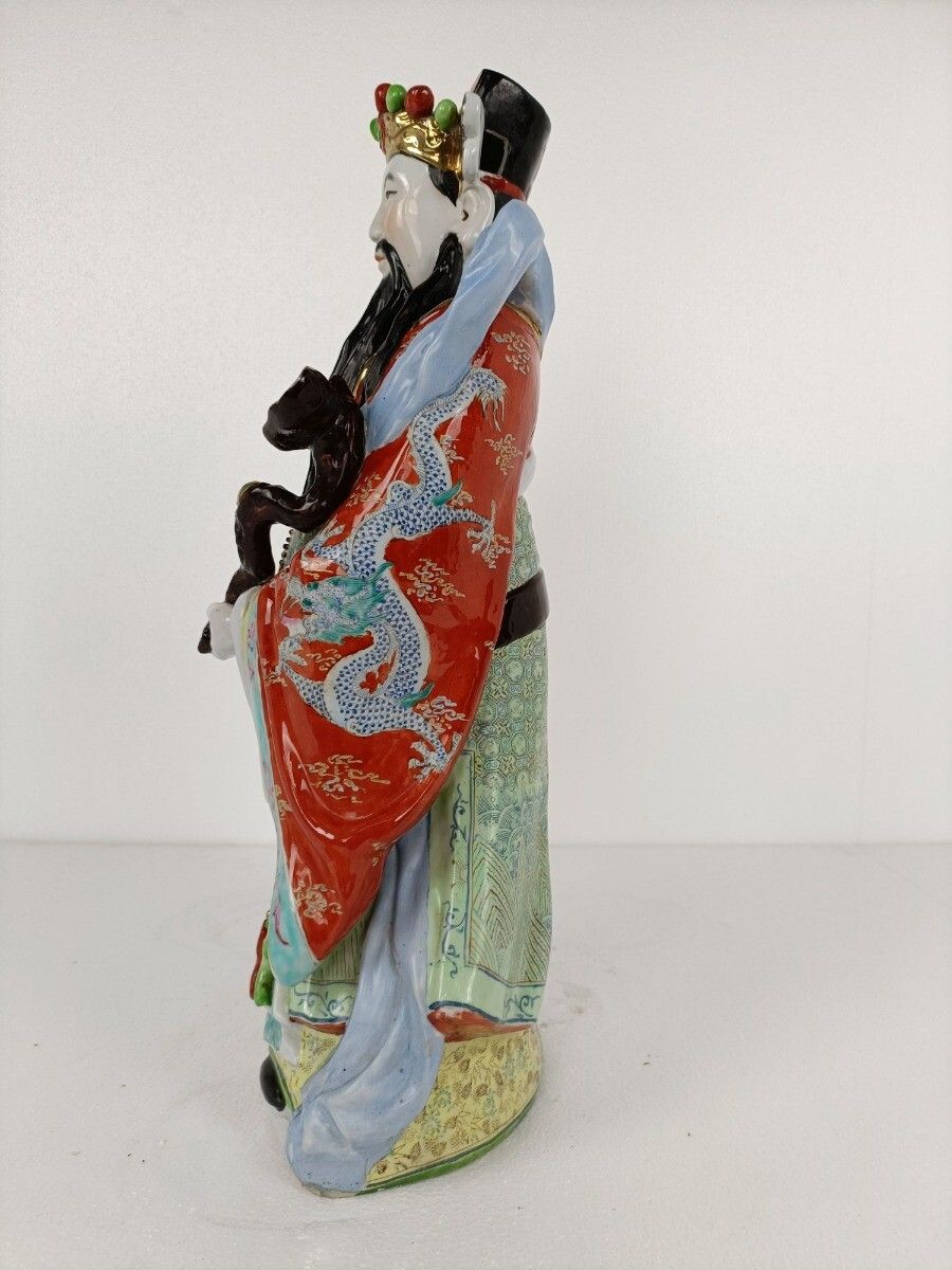 Porcelain Statue Chinese Lu Xing Good Fortune  Lucky Symbol Fu Lu Shou San Xing photo 323.0