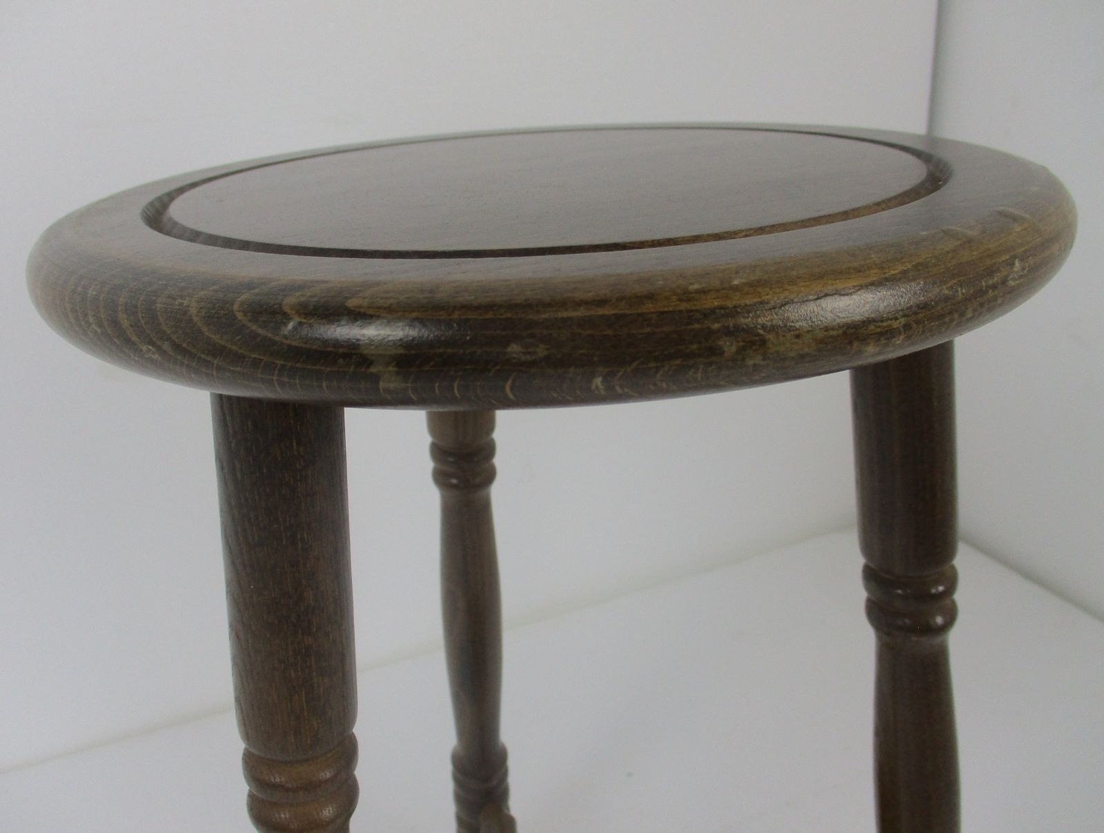 Vintage Wooden Side Wine Table Pedestal Plant Stand Milking Stool Two Tier Beaut photo furniture