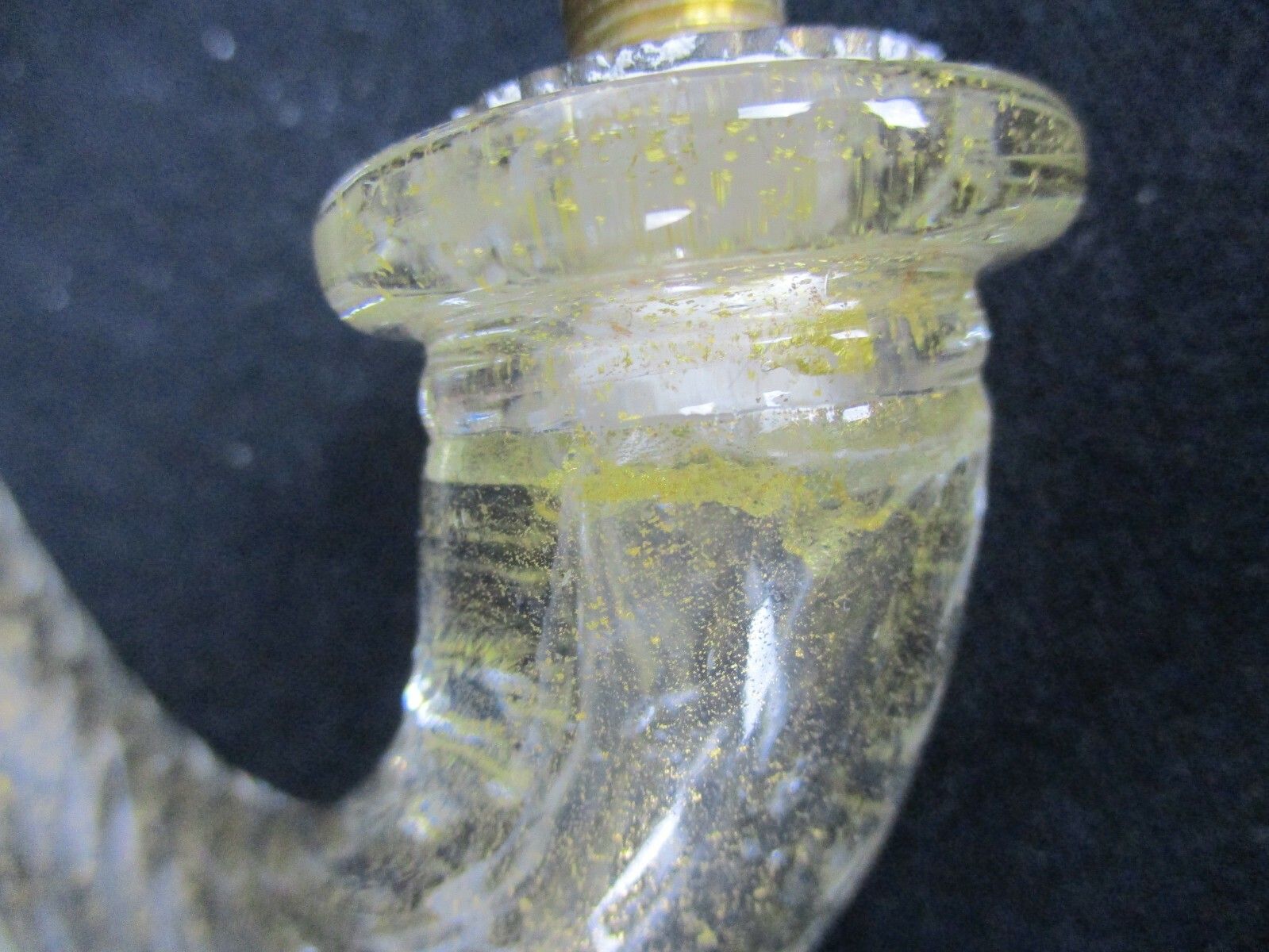 Venetian Murano Part Chandelier Clear Gold Arm Hand Blown Art Glass Reclaimed photo furniture