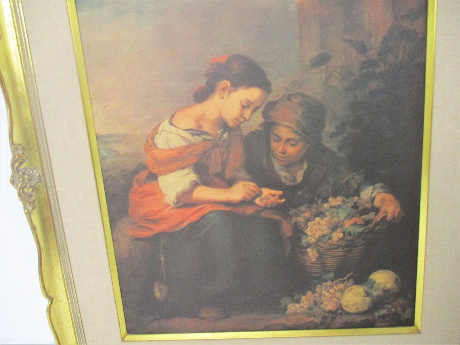 Art Print Beautiful Frame The Little Fruit Seller After Bartolome Esteban Murill photo for sale