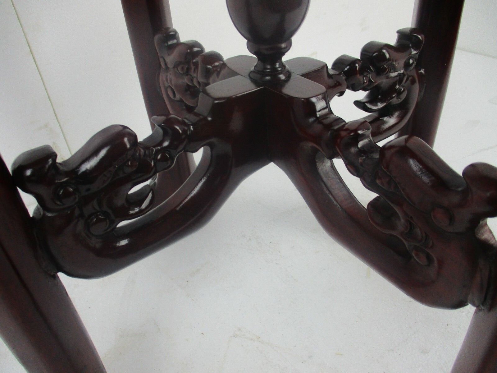 photo furniture Hand Carved  Rosewood  Chinese Marble Top Hall Console Table Pedestal  Dragons