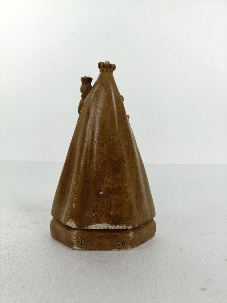 Art Deco Our Lady Of Kleemkapel Kaprijke Statue Plaster Virgin Mary Infant Htf C photo 89.0