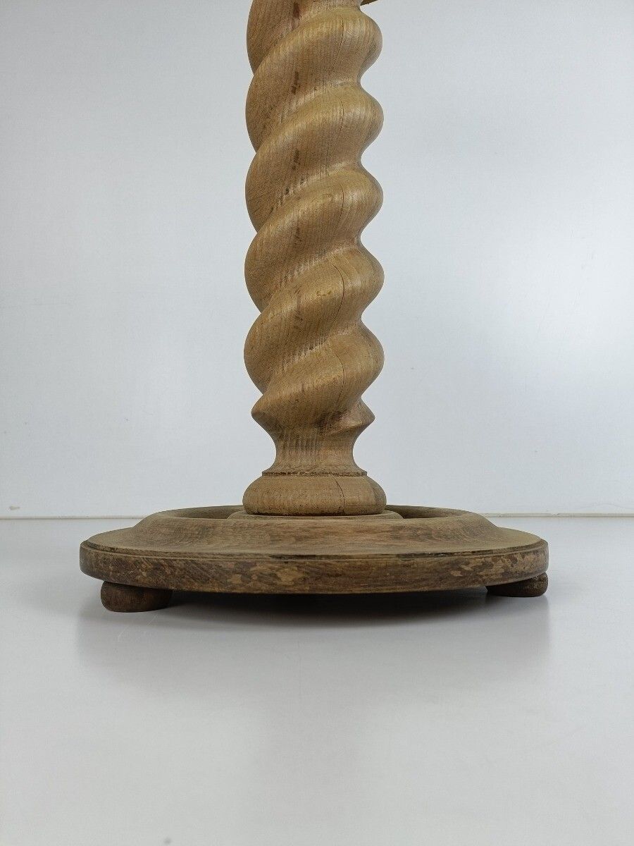 Vintage Plant Stand Barley Twist Pedestal Sand Blasted Side Table Bonsai Stand F photo 323.0