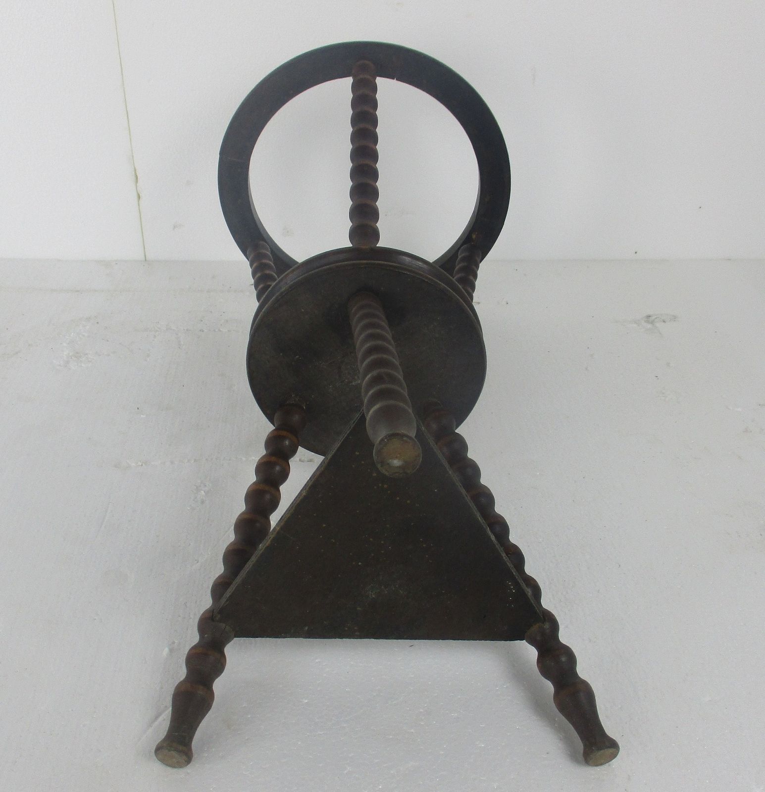 Antique Edwardian Floor Standing Plant Holder Planter Hobnails Wood Gorgeous Rar photo vintage