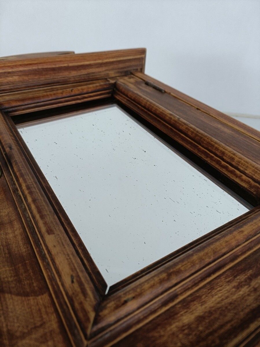Antique Medicine Apothecary Shaving Cabinet Special Wood Wall Hanging Barn Farmh photo vintage