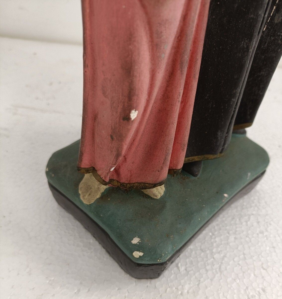 Antique Statue Saint Santo Gerard Santo Majella  Neo Gothic Plaster Priest  Infa photo buy
