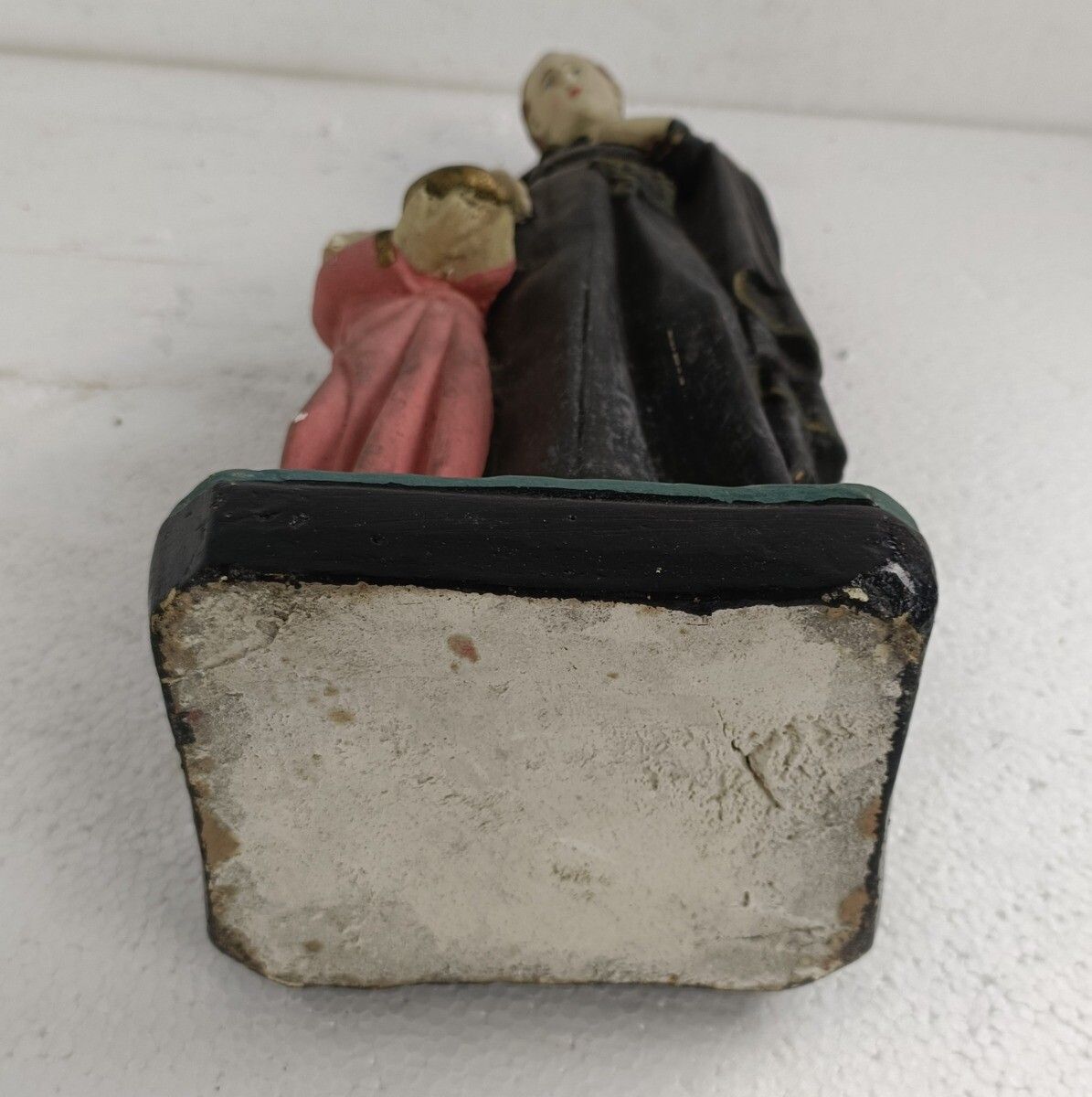 photo for sale Antique Statue Saint Santo Gerard Santo Majella  Neo Gothic Plaster Priest  Infa