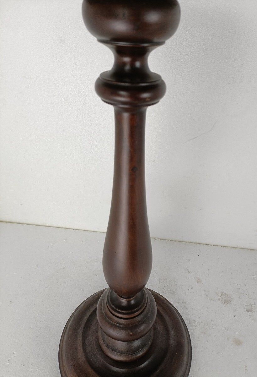 Xl Pedestal Plant Stand Side Table Vintage Carved Wood Impressive Country Barn S photo Furniture