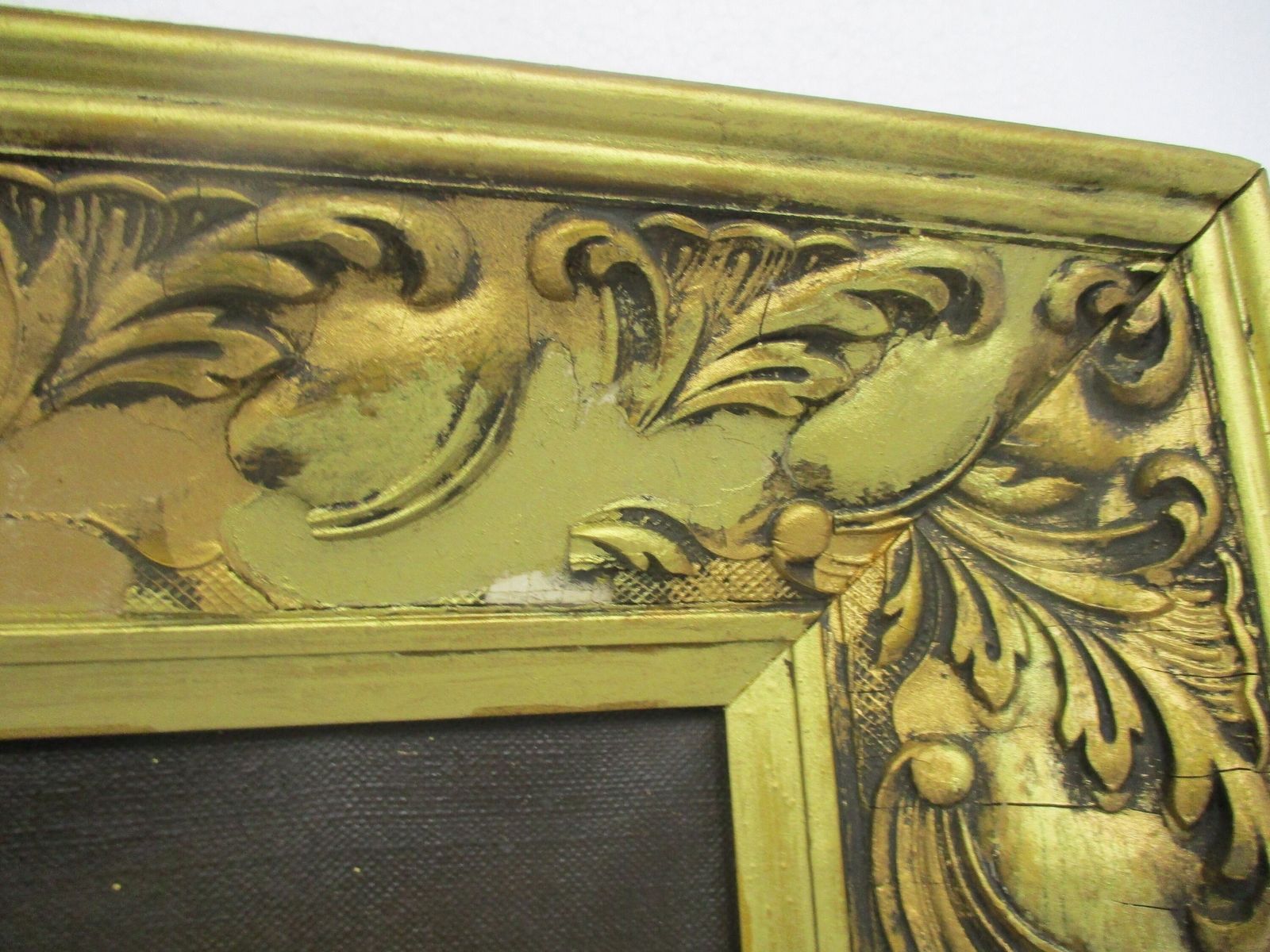Oil Painting Ornate Wood Plaster Frame Victorian Fisherman Signed L Neyns Beauti photo vintage