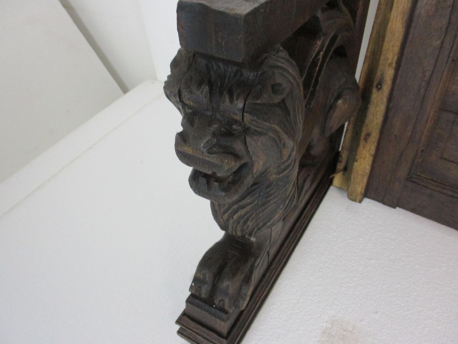 Xl Beautiful Hand Carved Wood Pediment Ornate Over Door Architectural Reclaimed photo 404.0