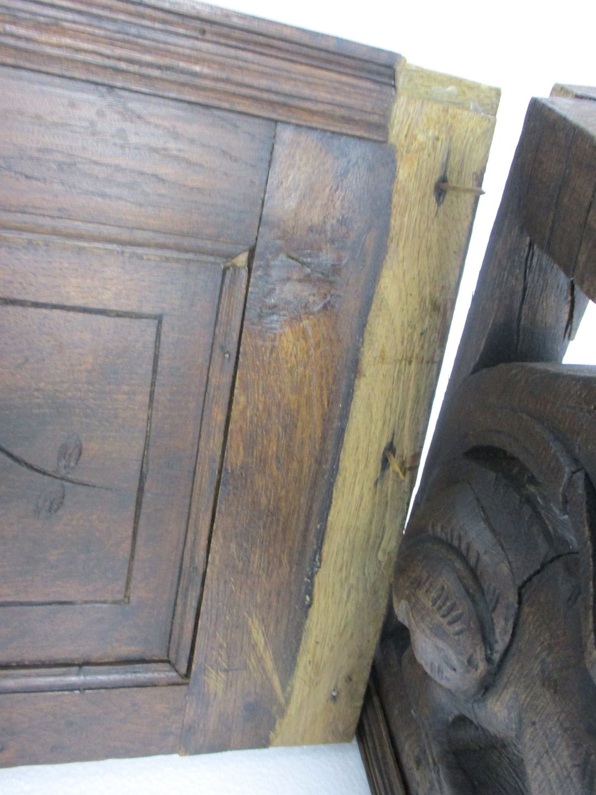 Xl Beautiful Hand Carved Wood Pediment Ornate Over Door Architectural Reclaimed photo vintage