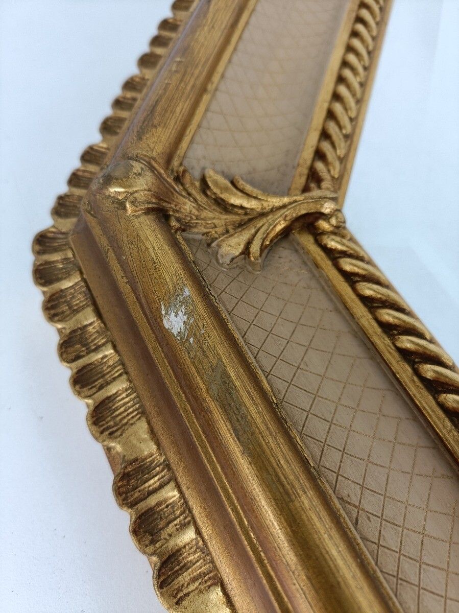 Gorgeous Large Mirror Hallway Bathroom Vanity, Gorgeous Frame Plaster Gilded Etc photo vintage