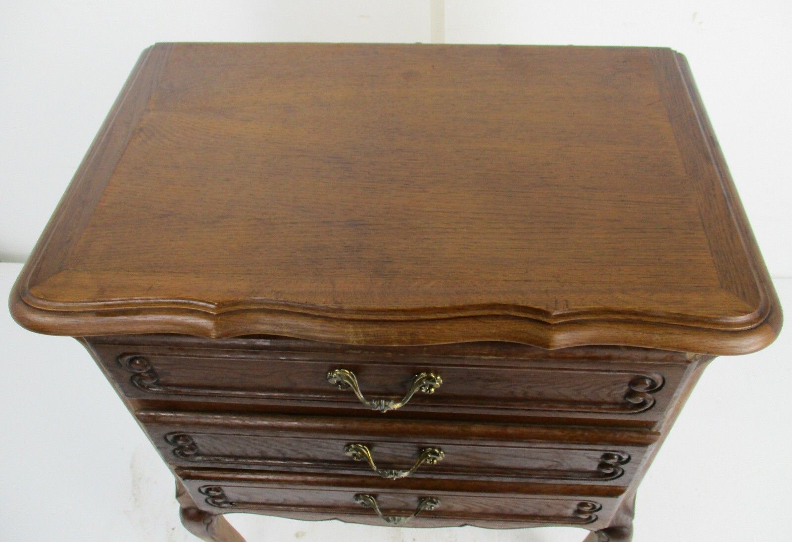 Chest Of Drawers Cabinet End Side Table Night Stand Queen Anne Style Marked photo Furniture