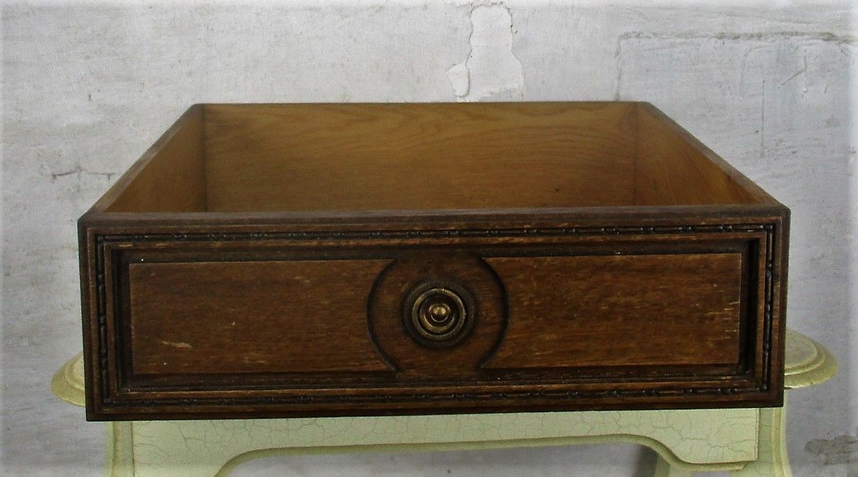 Antique Hand Carved Oak Kitchen Drawer Architectural Reclaimed Salvaged photo for sale