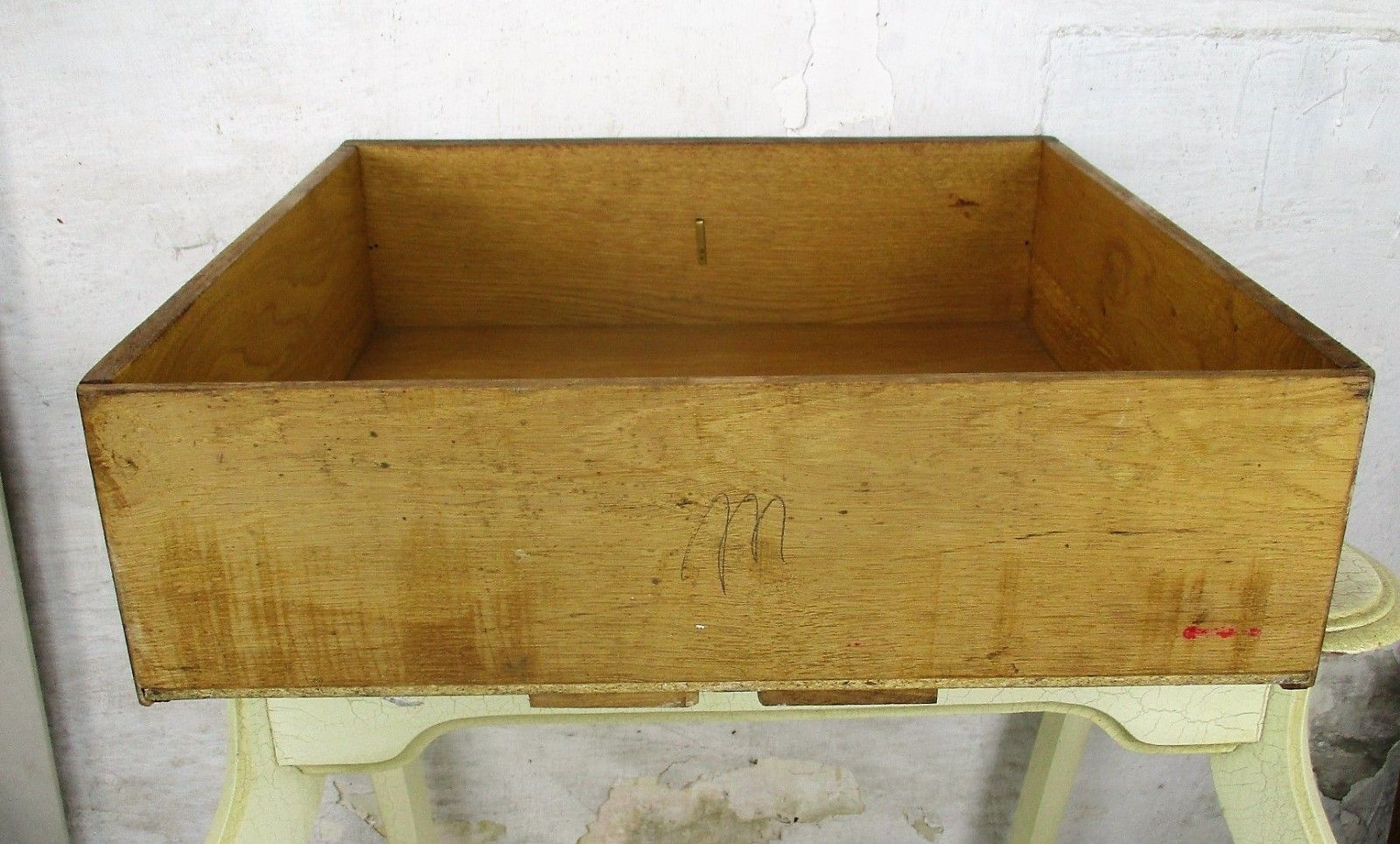 Antique Hand Carved Oak Kitchen Drawer Architectural Reclaimed Salvaged photo vintage
