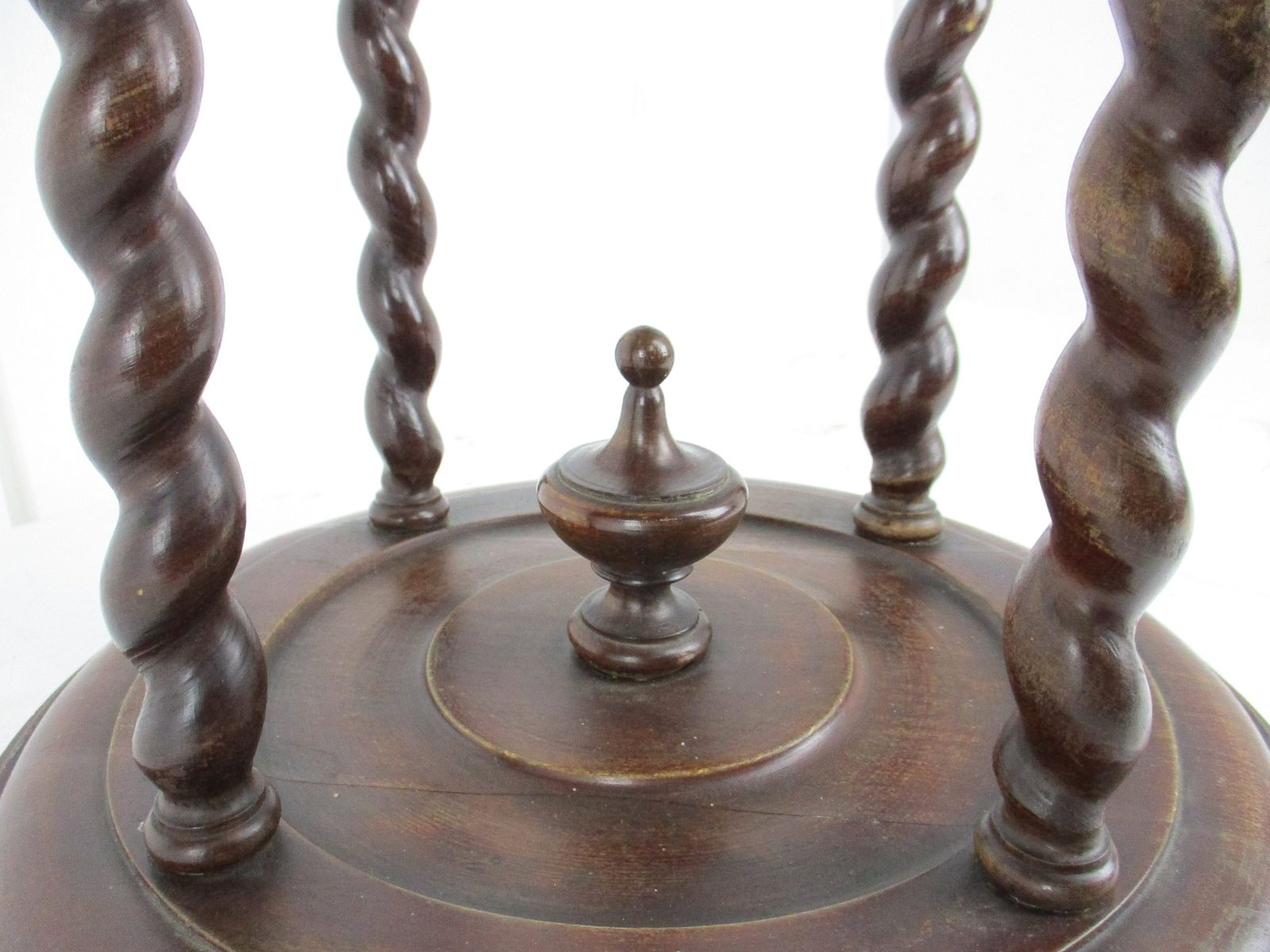 photo furniture Barley Twist Wooden Side Display Coffee Table Pedestal Plant Stand Hand Carved G