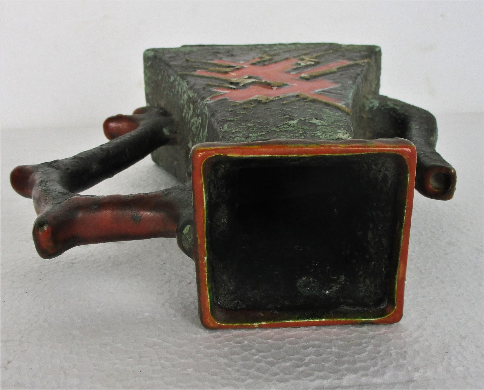 Tea Coffee Pot Fat Lava Stoneware Italy Italian Funky Vintage Retro Rare photo vintage