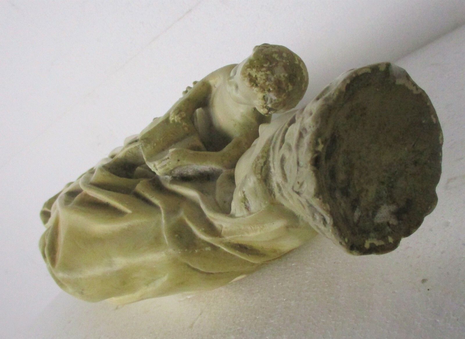 photo furniture Hand Painted Chapel Niche Madonna Virgin Mary Infant Child Statue Plaster Lovely