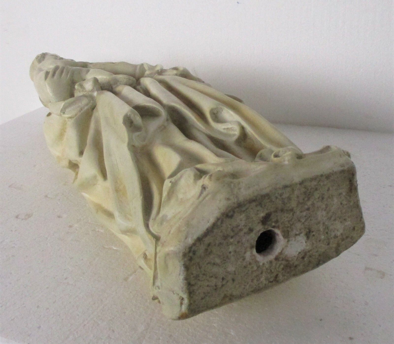 Art Hand Painted Chapel Niche Madonna Virgin Mary Infant Child Statue Plaster Lovely photo